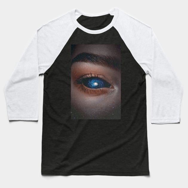 Dizzying Eyes Baseball T-Shirt by DreamCollage